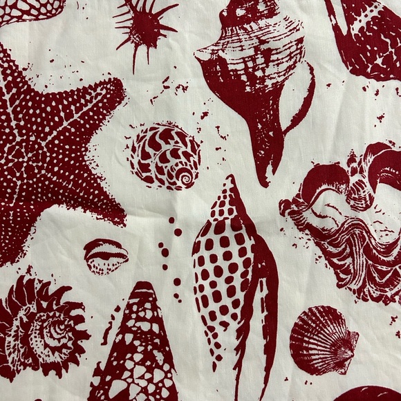 REBECCA TAYLOR Sea Shore Mini Skirt Off White Red Linen Blend Lined NWOT Size 14 - Picture 8 of 9